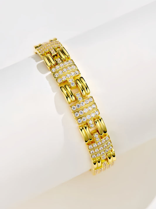 Golden Tank Rhinestone Bracelet (designer edition)