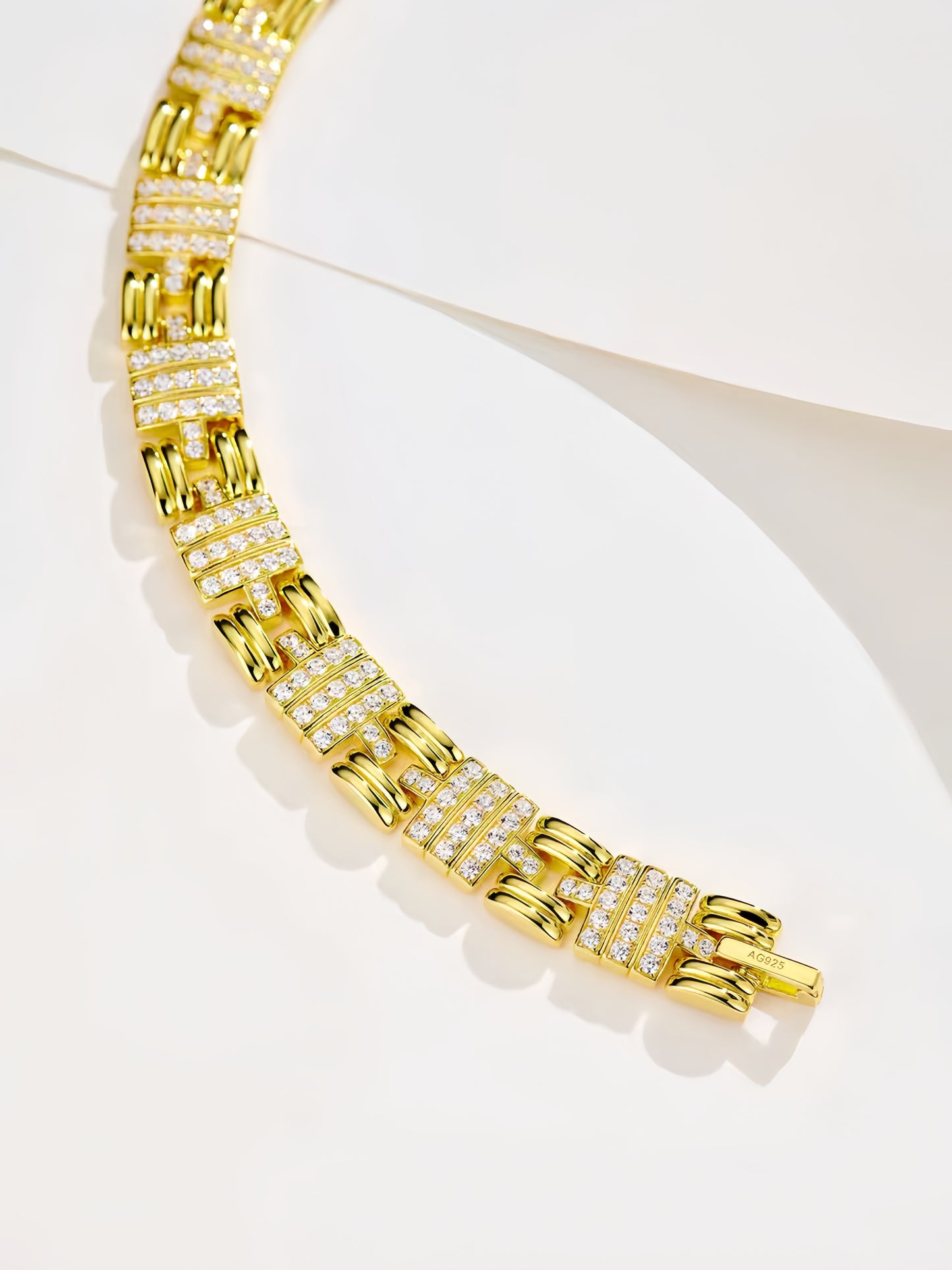 Golden Tank Rhinestone Bracelet (designer edition)