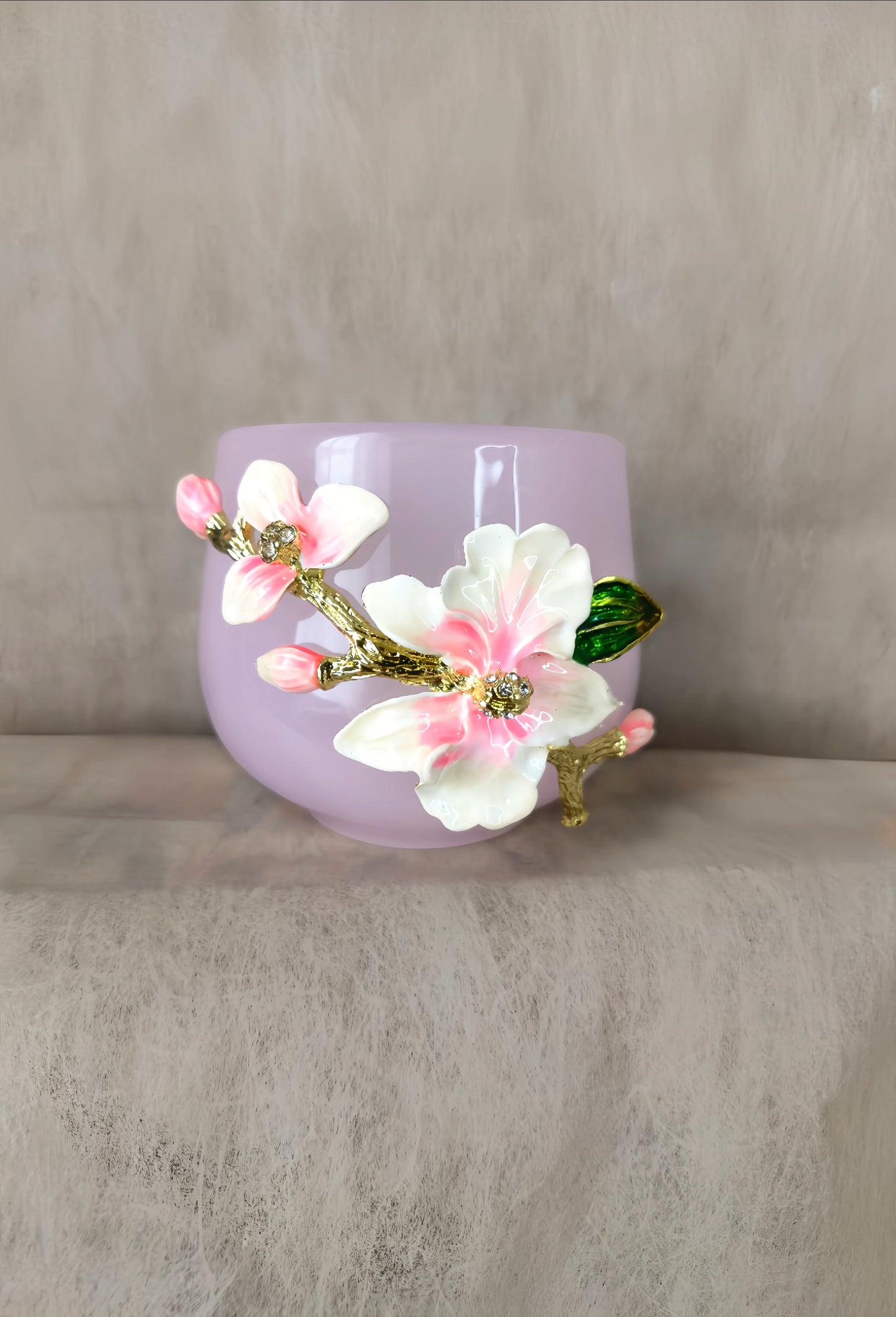 Peach Blossom Glassware Cup