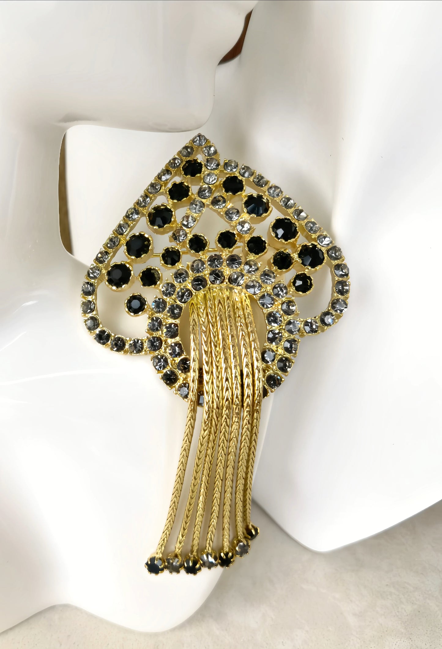 Black and Golden Fringe Brooch (designer edition)