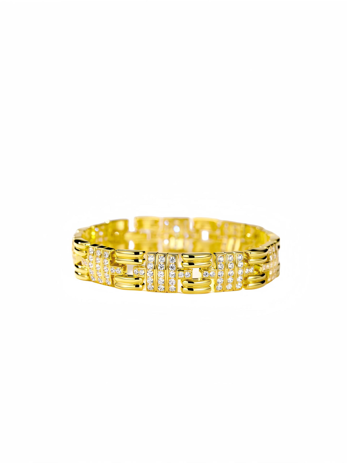 Golden Tank Rhinestone Bracelet (designer edition)