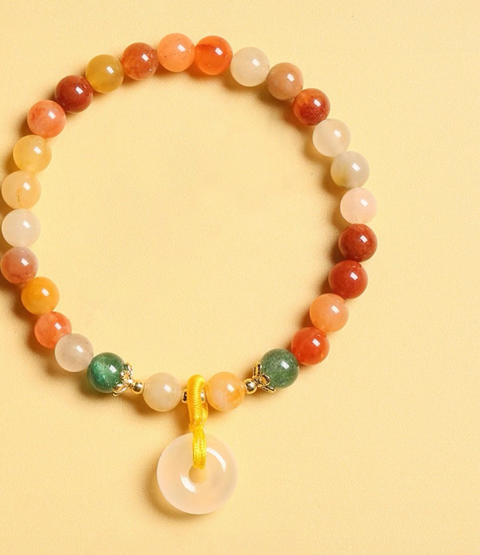 Colored Natural Jade Bracelet (2024 Feng Shui Series)