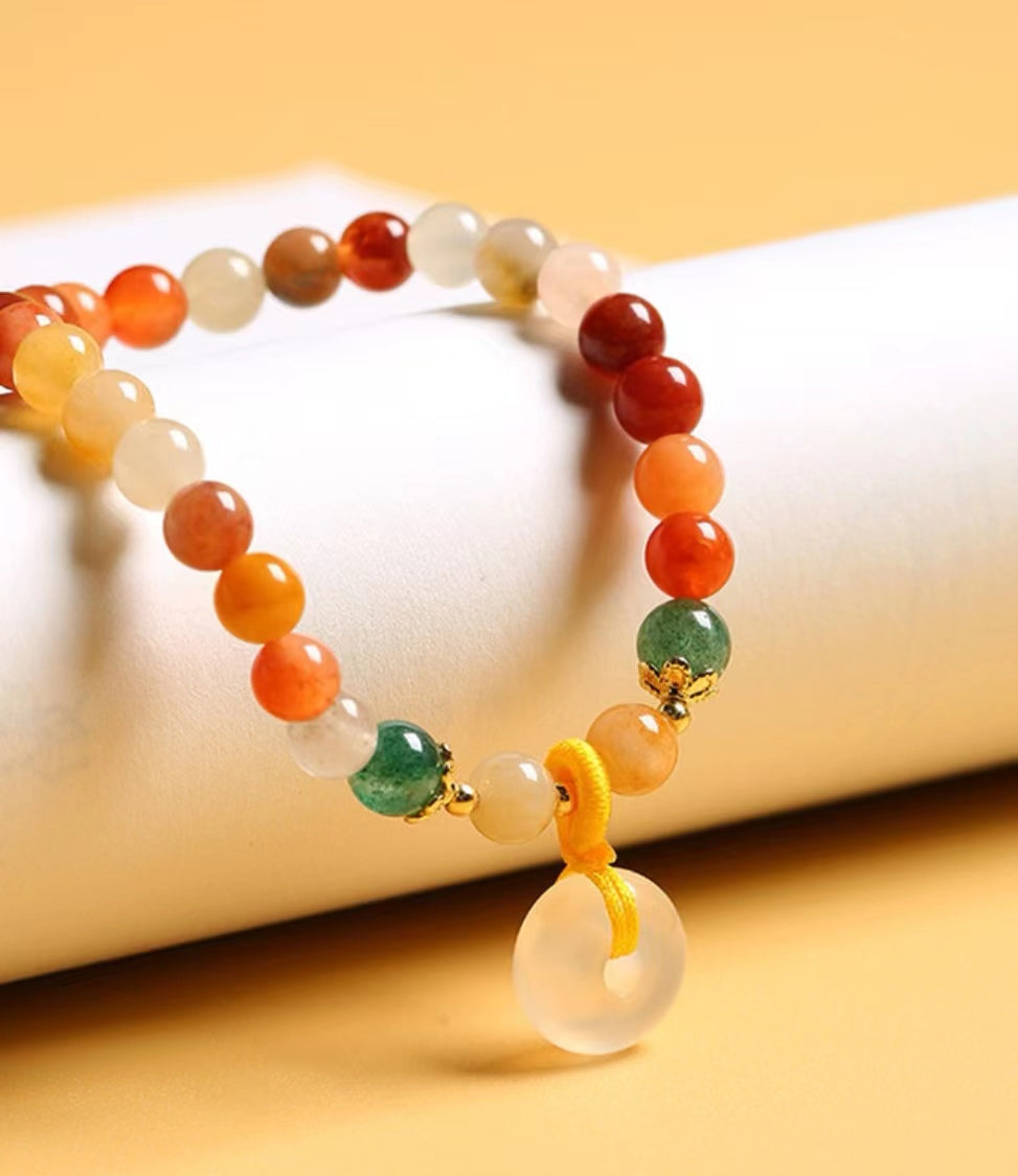 Colored Natural Jade Bracelet (2024 Feng Shui Series)