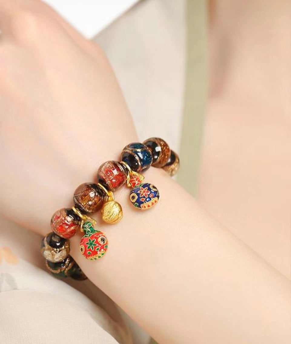 Auspicious Colored Glaze Bracelet -  Ceremony  Version