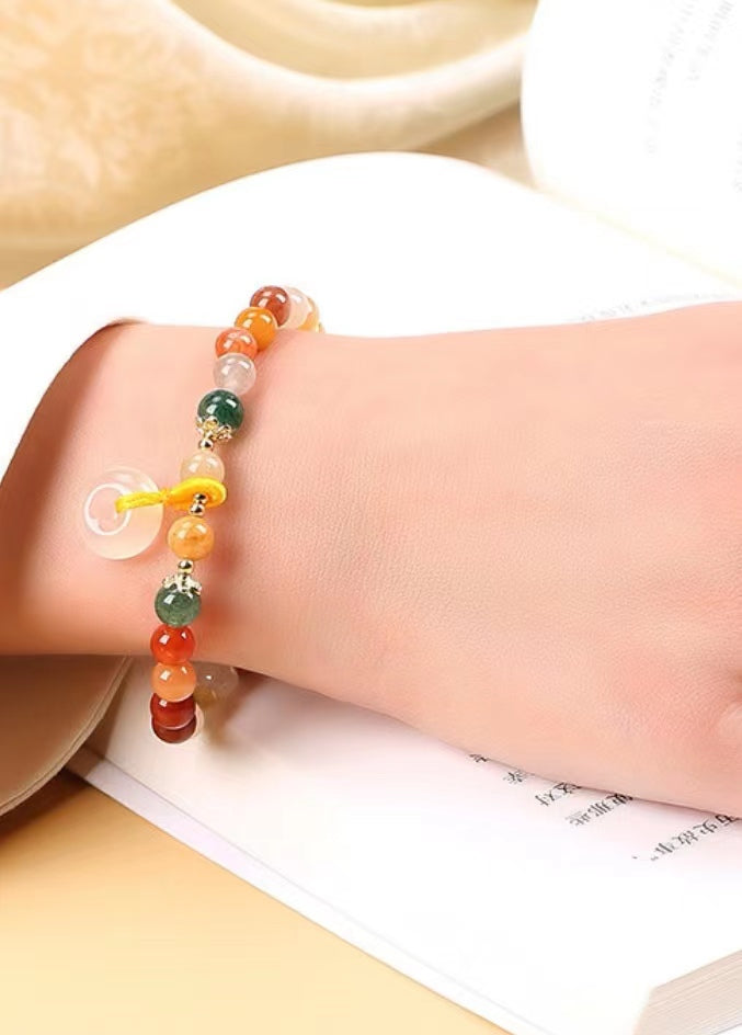 Colored Natural Jade Bracelet (2024 Feng Shui Series)