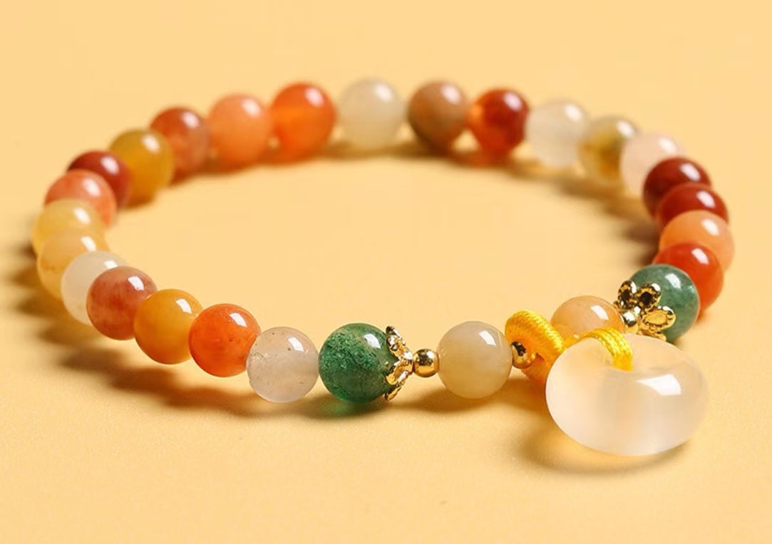 Colored Natural Jade Bracelet (2024 Feng Shui Series)