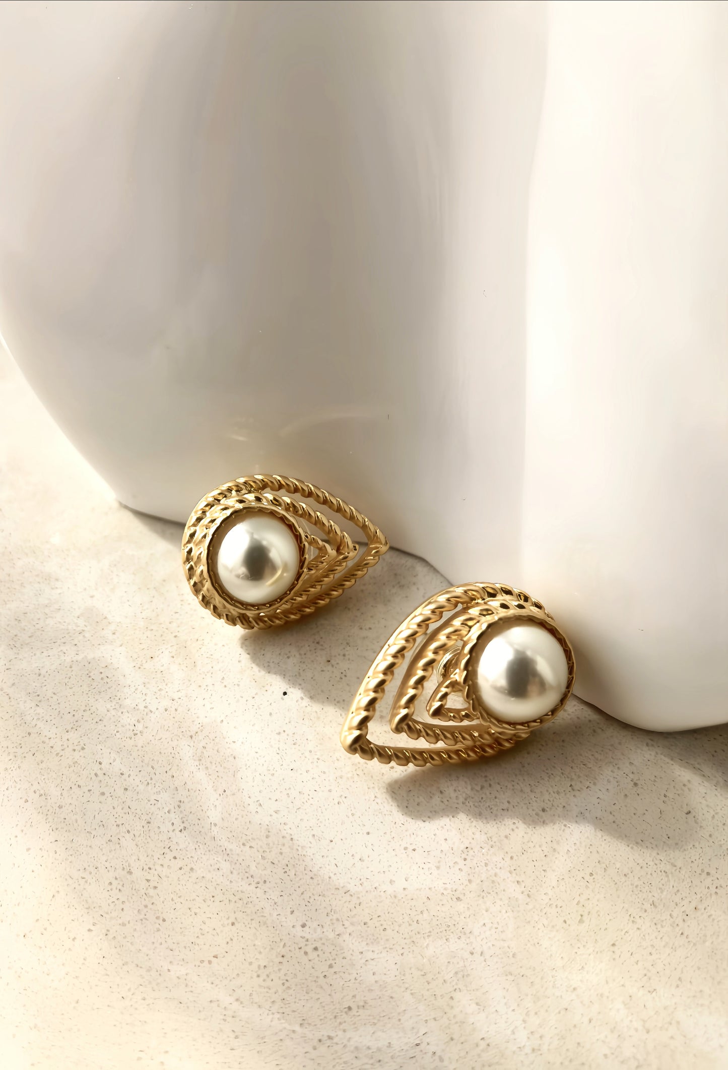 Golden Pearl Stud Earring (designer edition)