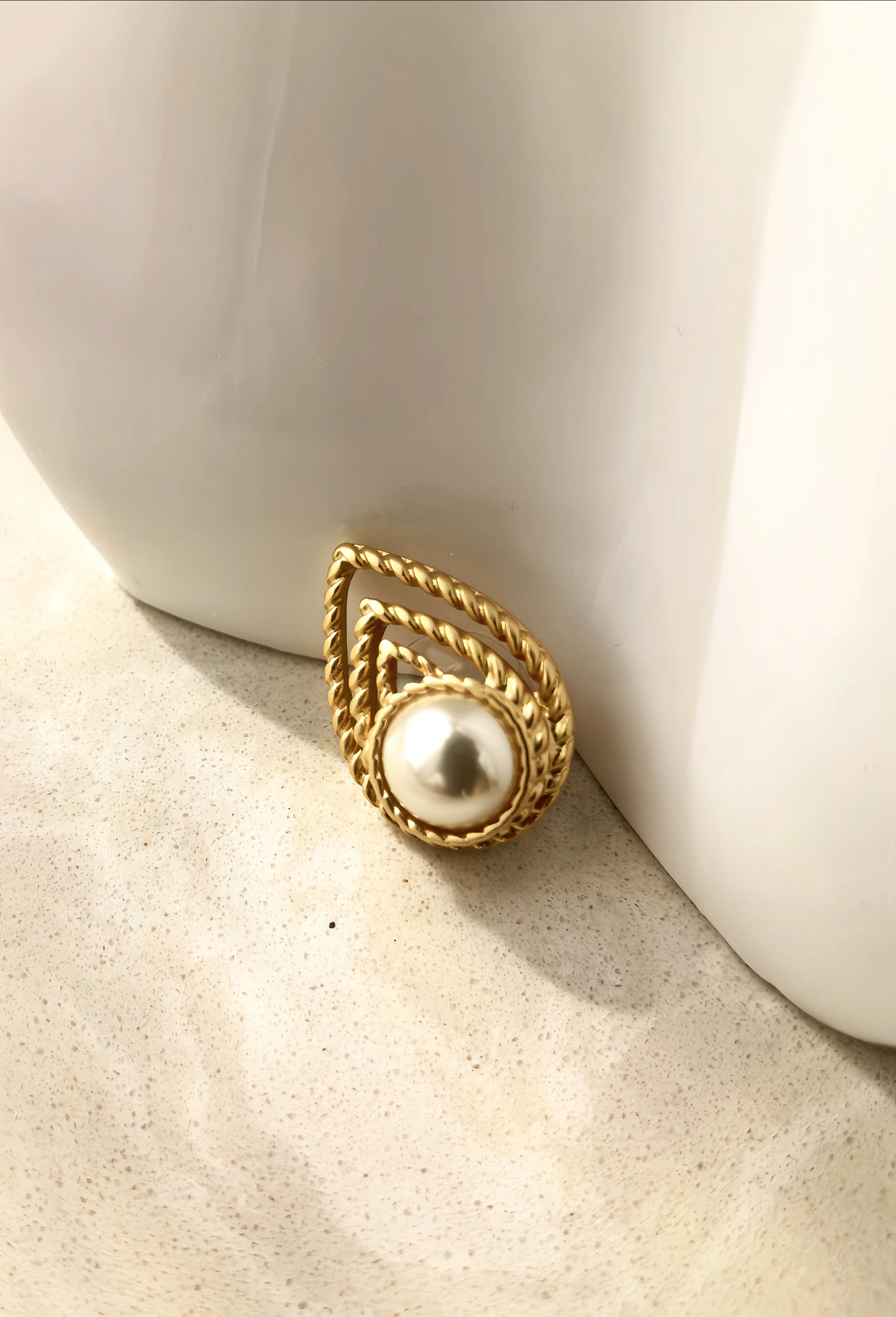 Golden Pearl Stud Earring (designer edition)