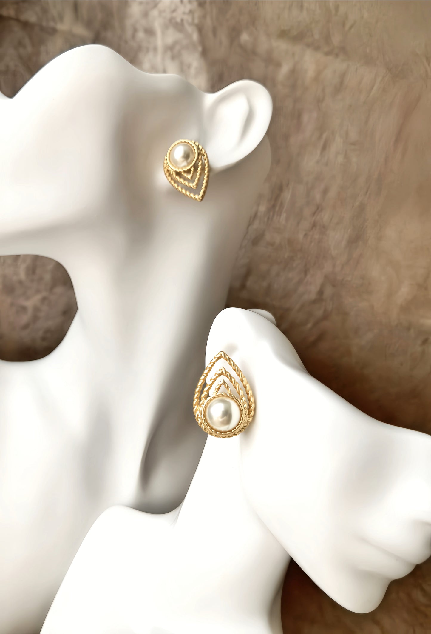 Golden Pearl Stud Earring (designer edition)