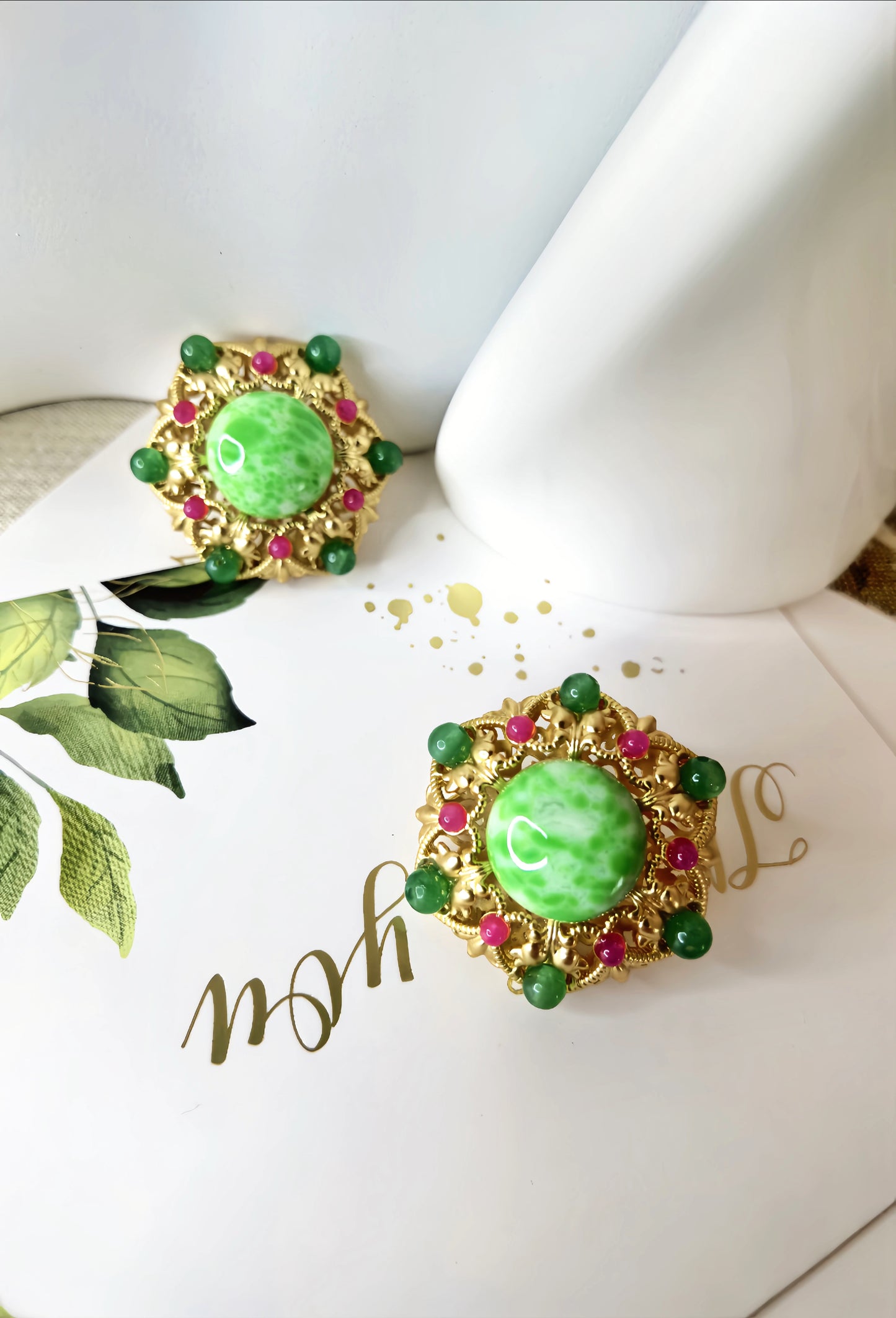 Colored Jewel Earring - Emerald Dream (collectors edition)