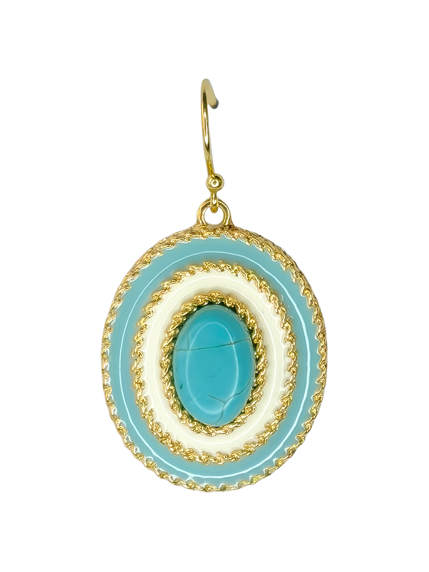 Turquoise Natural Stone Pendant Earring