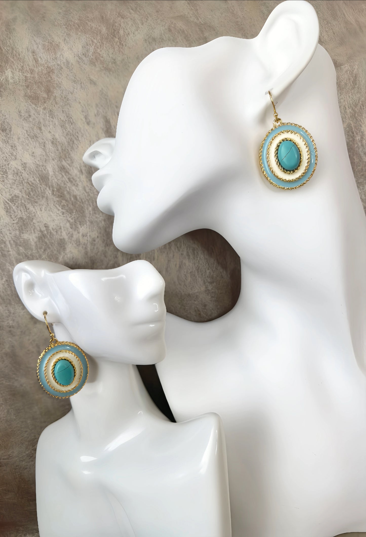 Turquoise Natural Stone Pendant Earring