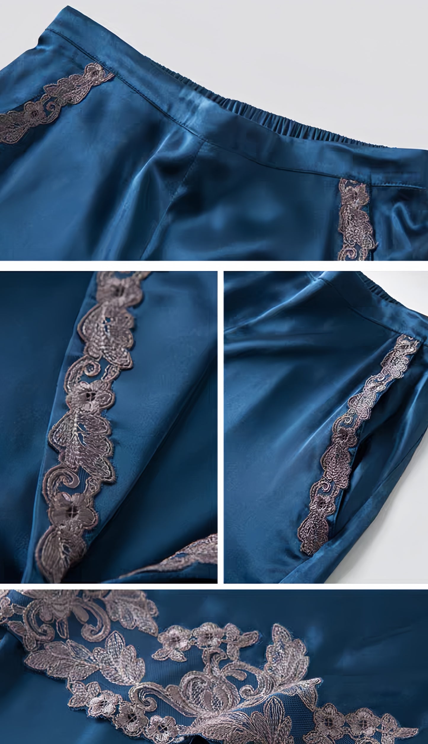 Handcrafted Lace Embroidered Loungewear