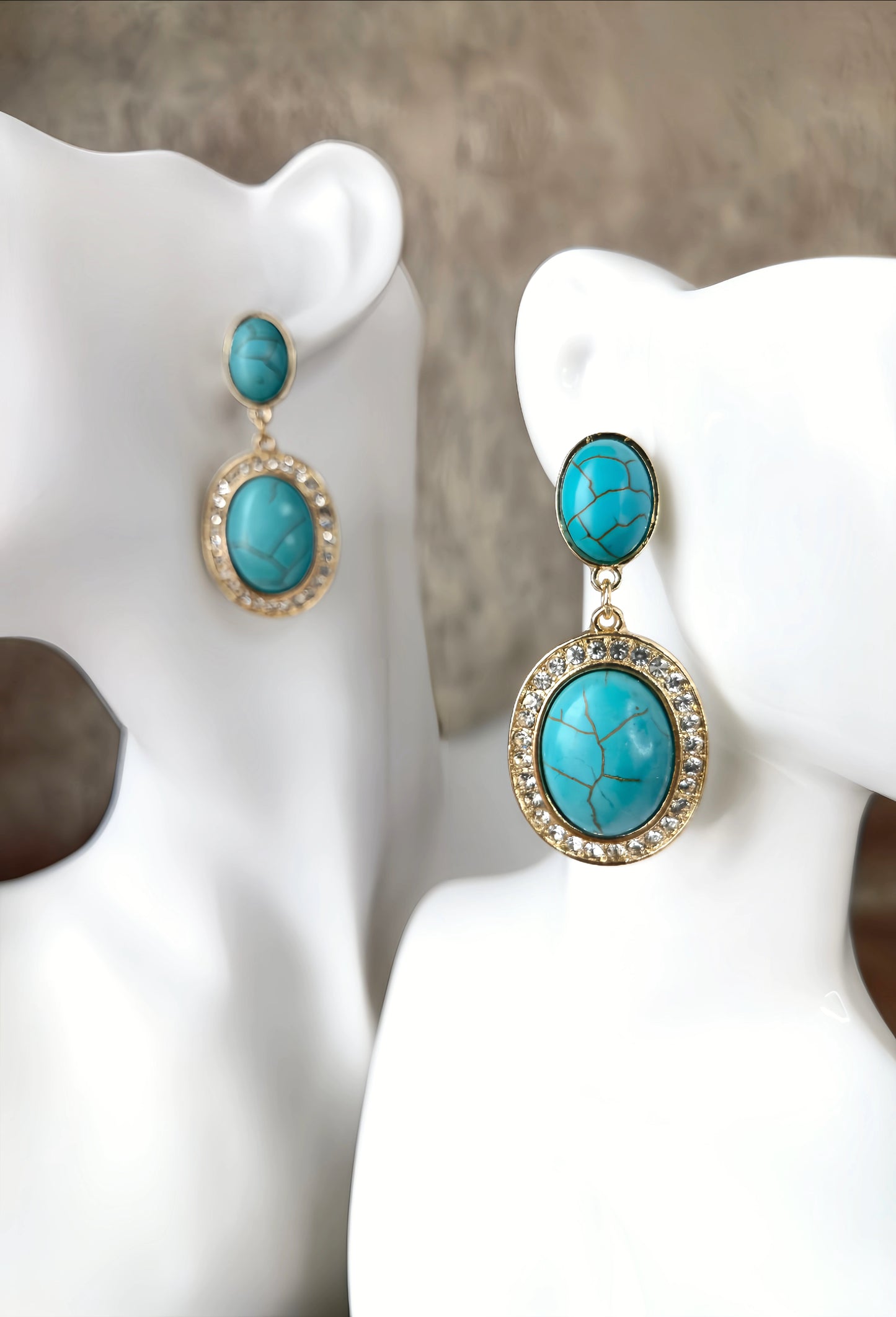 Classic Vintage Turquoise Pendant Earring