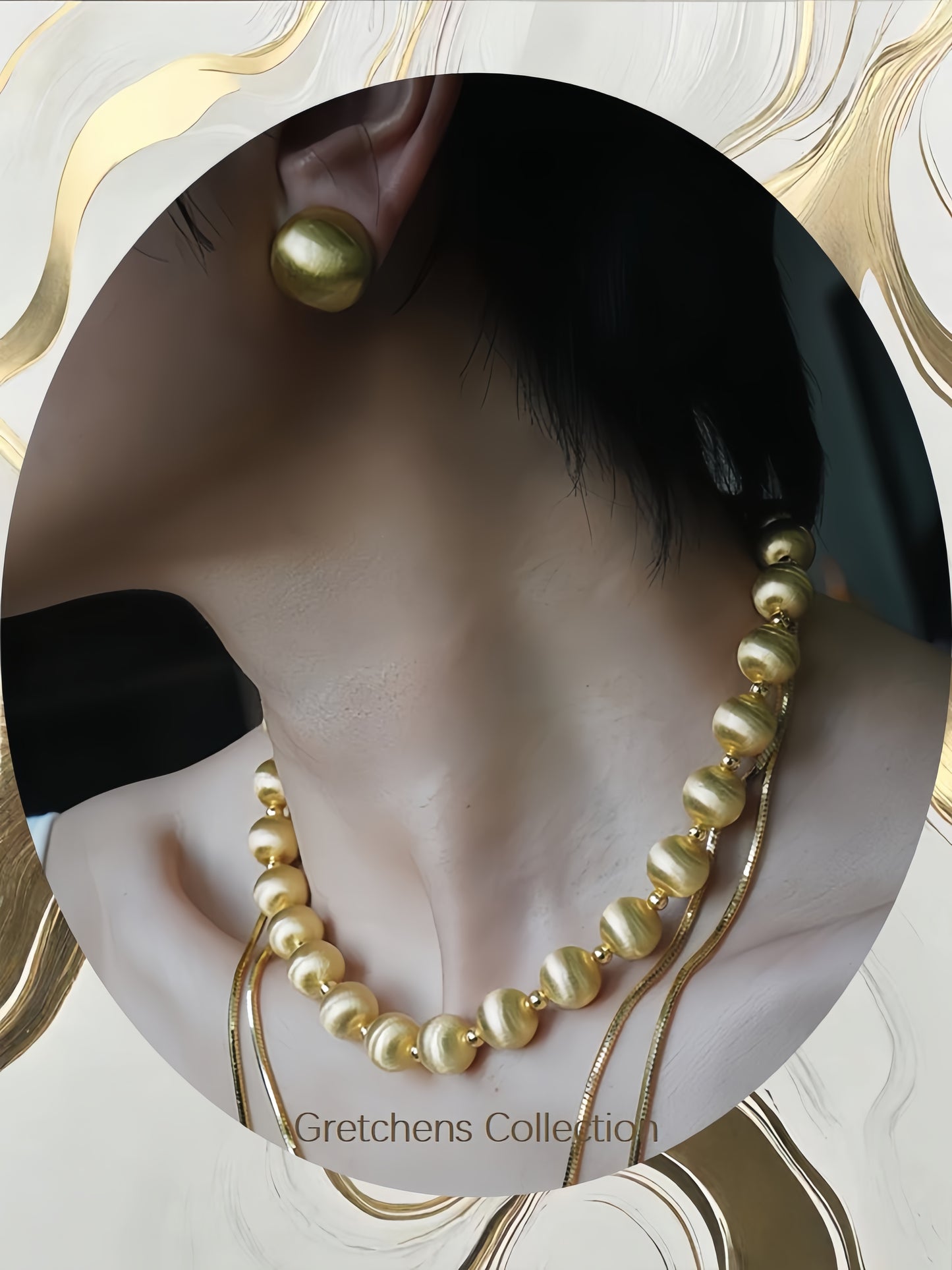 Golden Light Fashion Bead Necklace