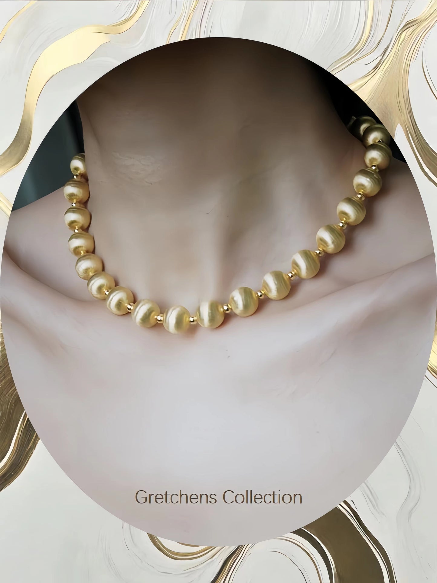 Golden Light Fashion Bead Necklace