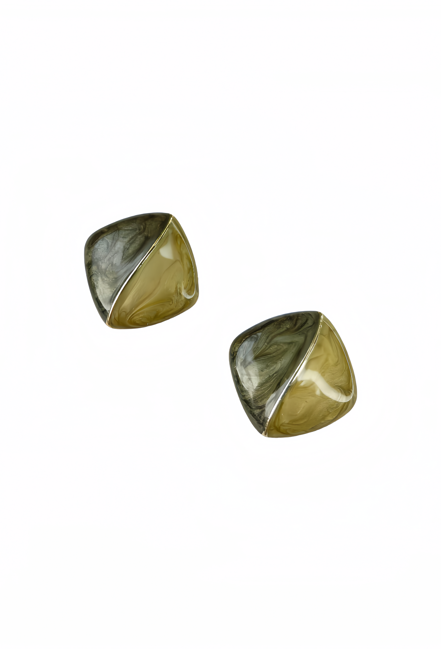 Golden Colored Enamel Earring