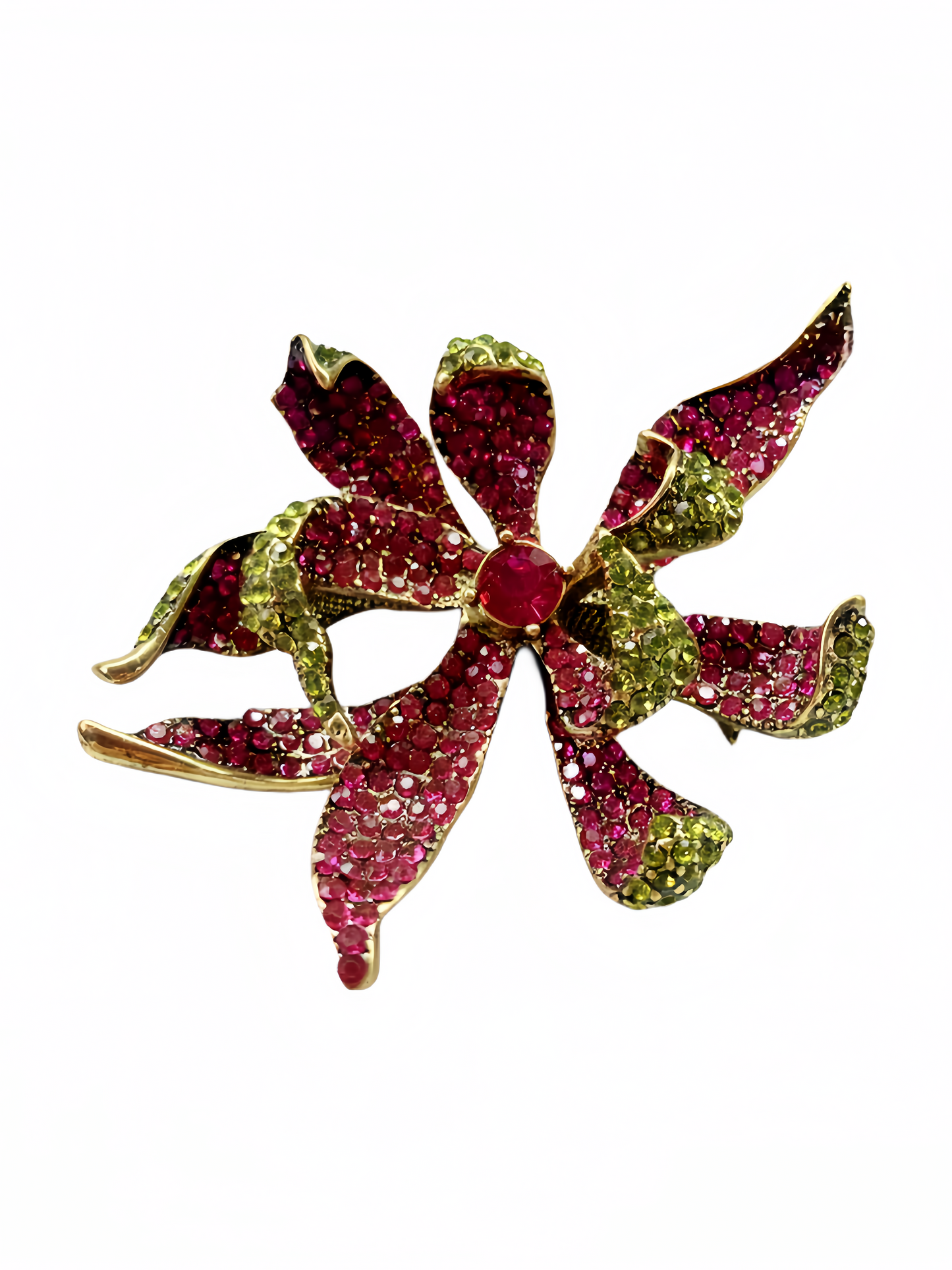 Purple Hand-cutting Rhinestone Brooch (designer edition)