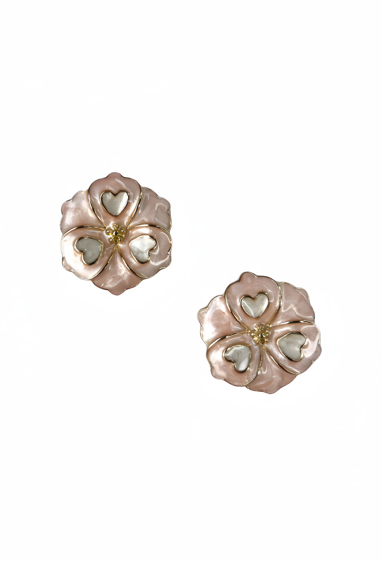 Pink Enamel Earring